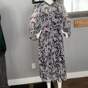 Floral print midi dress